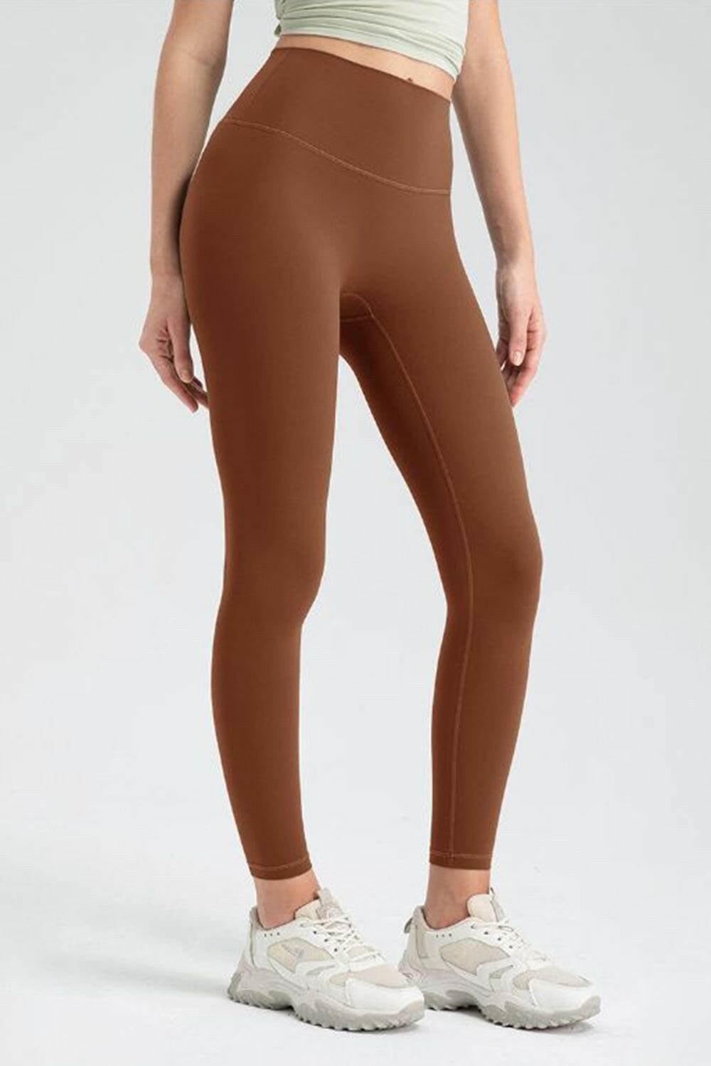Wide Waistband High Waist Sport Leggings - StyleLure