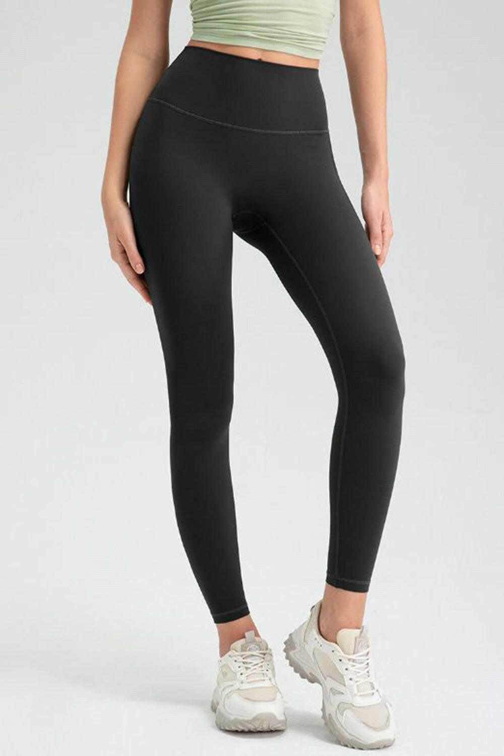 Wide Waistband High Waist Sport Leggings - StyleLure