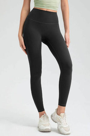 Wide Waistband High Waist Sport Leggings - StyleLure