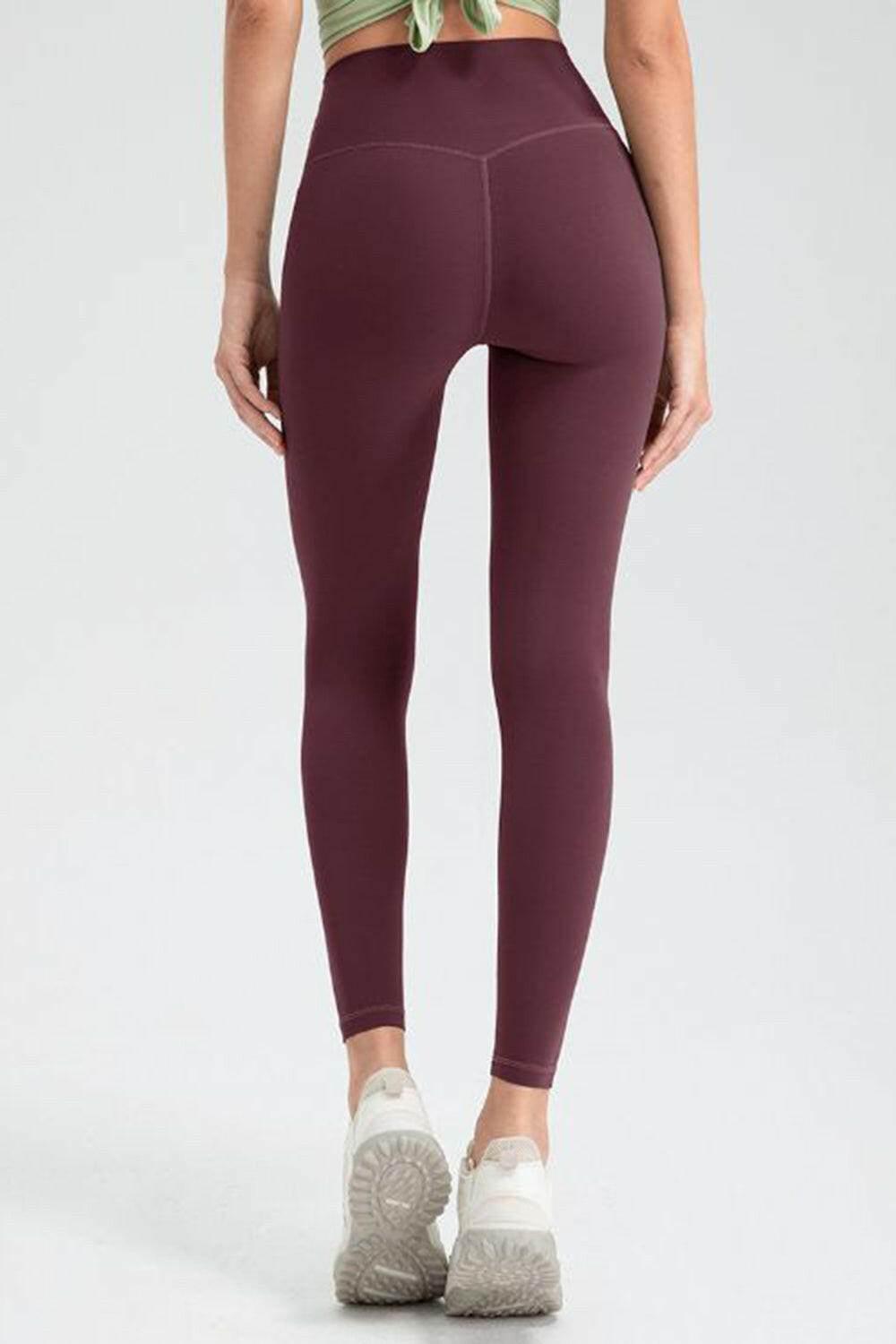 Wide Waistband High Waist Sport Leggings - StyleLure
