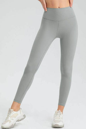 Wide Waistband Slim Fit Active Leggings - StyleLure