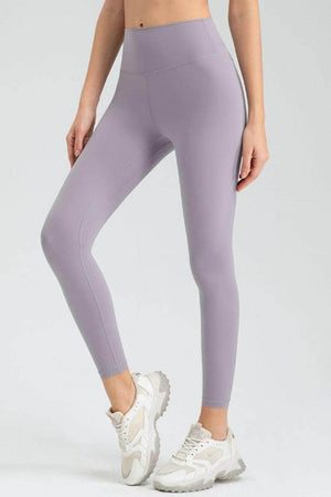 Wide Waistband Slim Fit Active Leggings - StyleLure