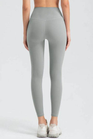 Wide Waistband Slim Fit Active Leggings - StyleLure