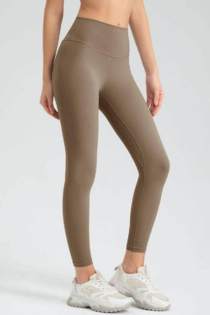 Wide Waistband Slim Fit Active Leggings - StyleLure
