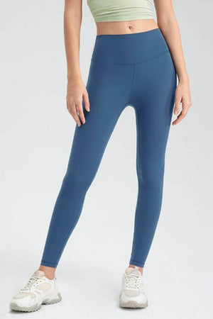 Wide Waistband Slim Fit Active Leggings - StyleLure