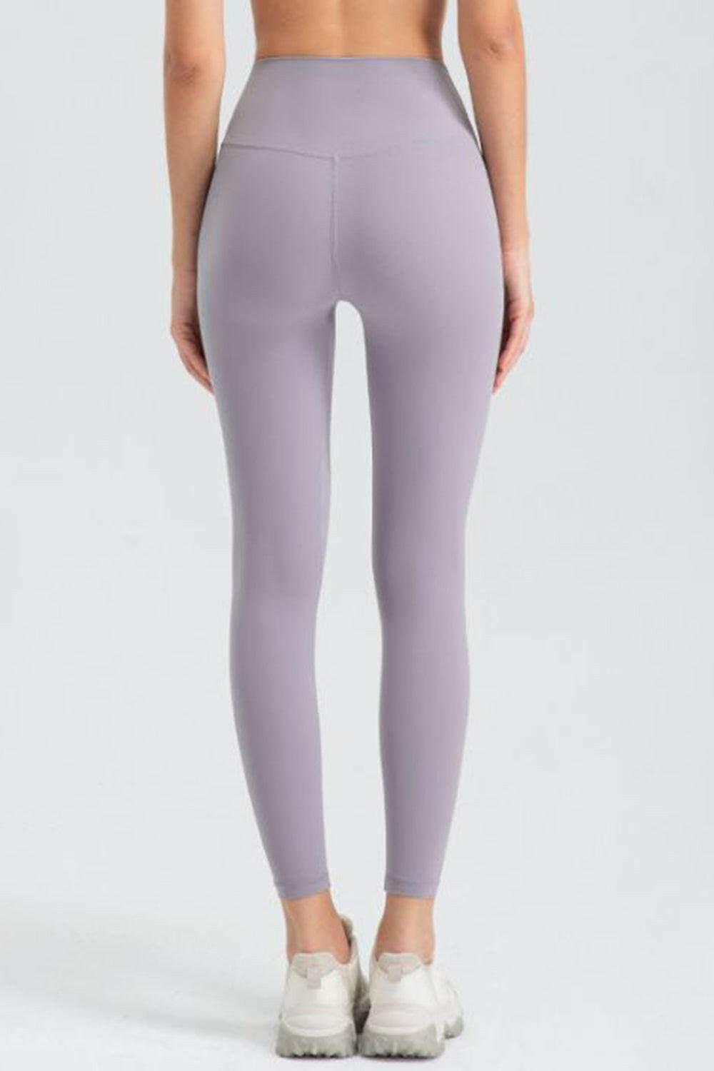 Wide Waistband Slim Fit Active Leggings - StyleLure