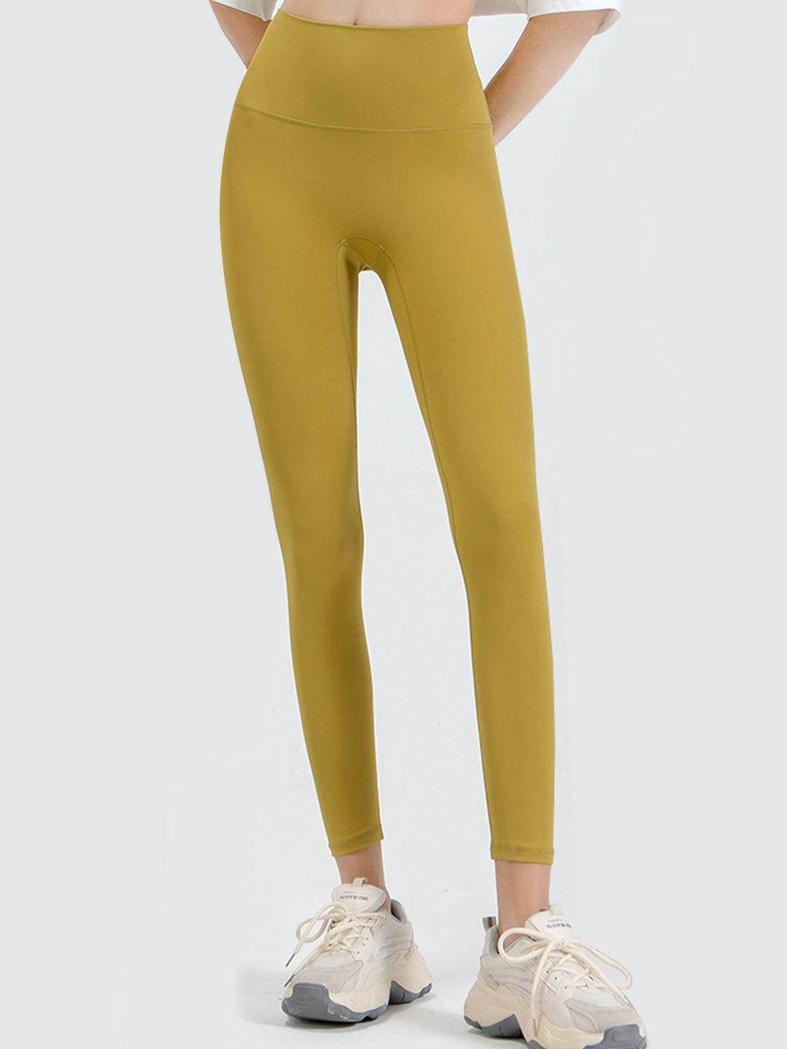 Wide Waistband Sports Leggings - StyleLure