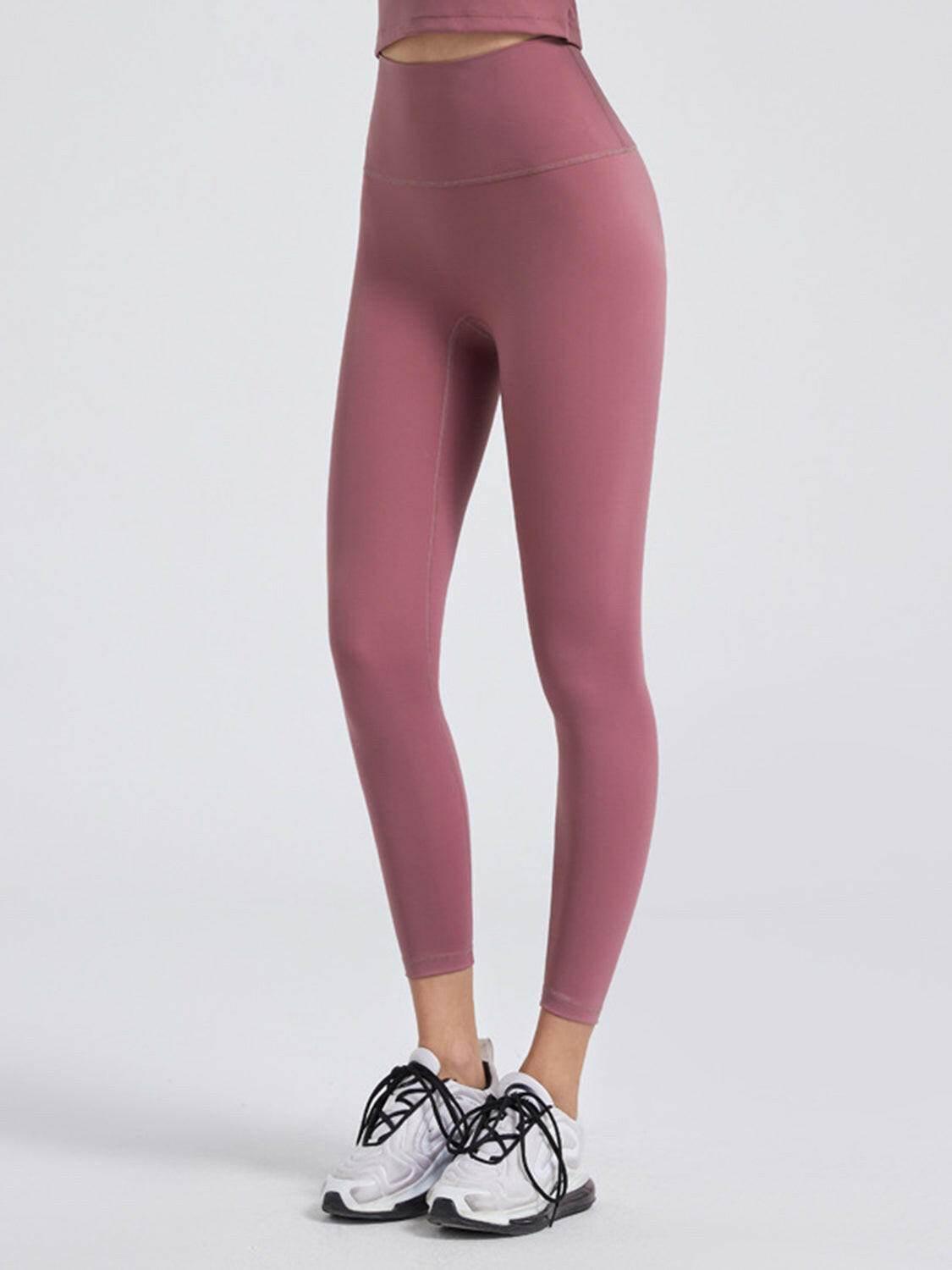 Wide Waistband Sports Leggings - StyleLure